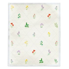 Wildflowers on Cream Throw Blanket, 50x60