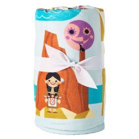 Disney It's a Small World Map Throw Blanket