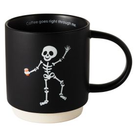 Skeleton With To-Go Coffee Cup Funny Mug, 16 oz.