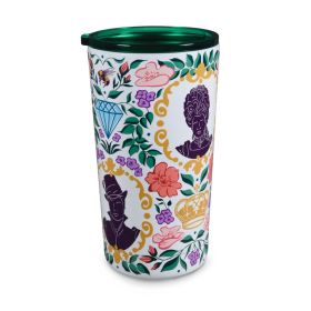 Bridgerton Ton Silhouettes on Floral Travel Mug