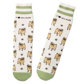 I Love My Pug Crew Socks
