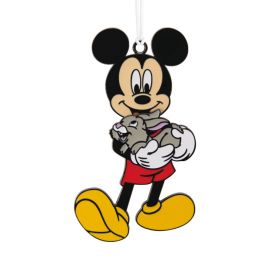 Disney Mickey Mouse With Bunny Metal Ornament