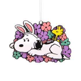 Peanuts® Snoopy With Bunny Ears Metal Ornament