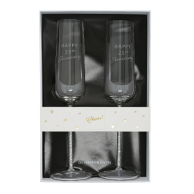 25th Anniversary Toasting Flute Set