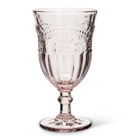 Vintage-Style Pink Wine Glass