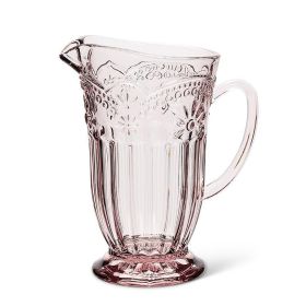 Vintage-Style Pink Glass Jug