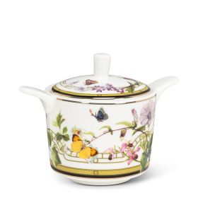 Butterfly Garden Covered Sugar Pot