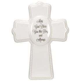 May God Bless Ceramic Cross