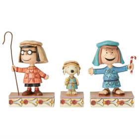 Jim Shore: Peanuts Xmas Pageant 3 Set Figurine