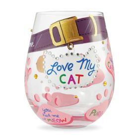 Lolita Love My Cat Wine Glass