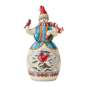 Jim Shore: Snowman With Cardinal Figurine