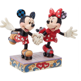 Jim Shore: Mickey & Minnie Roller Skating Figurine