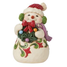 Jim Shore: Snowman Wearing Earmuffs Figurine