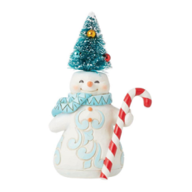 Jim Shore: Candy Cane Crush Snowman Figurine