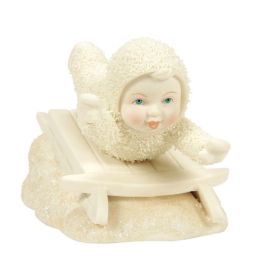 Snowbabies: Belly Sleddin' Baby Figurine