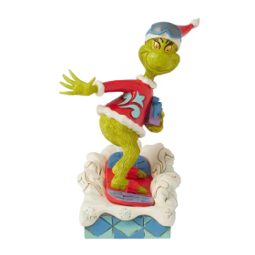 Jim Shore: Grinch Snowboarding Figurine