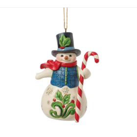Jim Shore: Snowman with Candy Cane Ornament