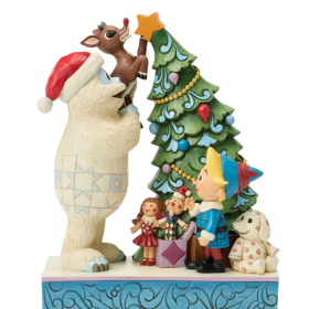 Jim Shore: Bumble Holding Rudolph Figurine