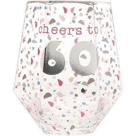 Cheers to 60 Geometric Glass