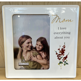 Mom Floral Ceramic Picture Frame, 6x4