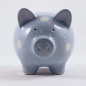 Blue Polka Dot Piggy Bank